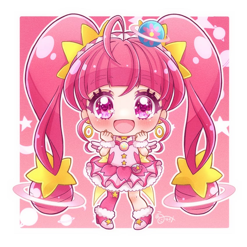 hoshina hikaru and cure star (precure and 1 more) drawn by umiyuki_(umi_chu)