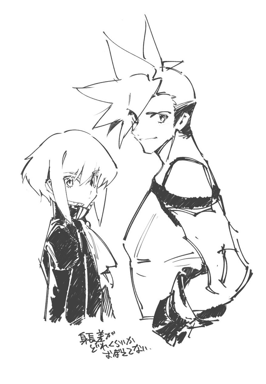lio fotia and galo thymos (promare) drawn by chomoran