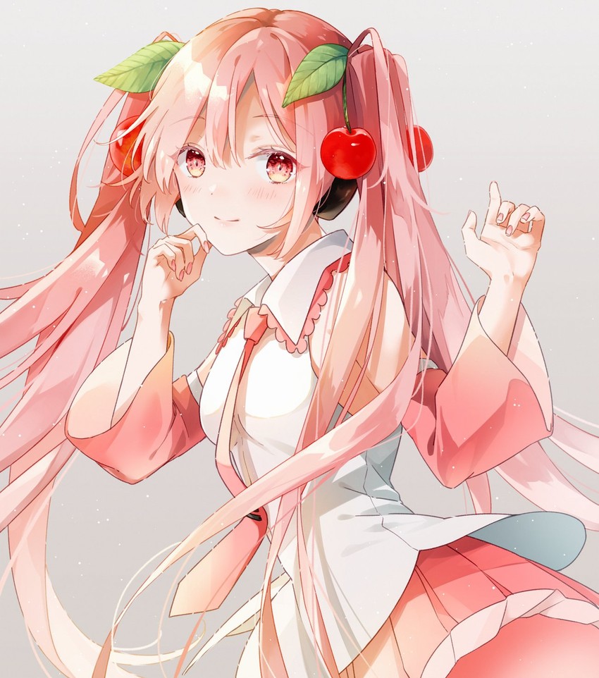 hatsune miku and sakura miku (vocaloid) drawn by tadano_yukiko