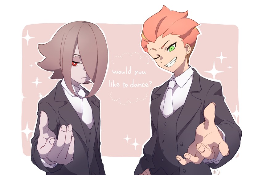 sucy manbavaran and amanda o'neill (little witch academia) drawn by arikindows10