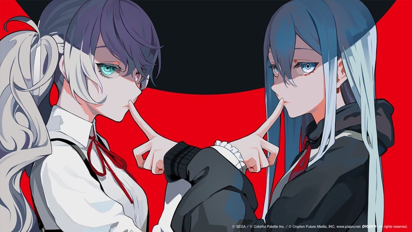 hatsune miku, yoisaki kanade, and 25-ji miku (vocaloid and 2 more) drawn by lam_(ramdayo)