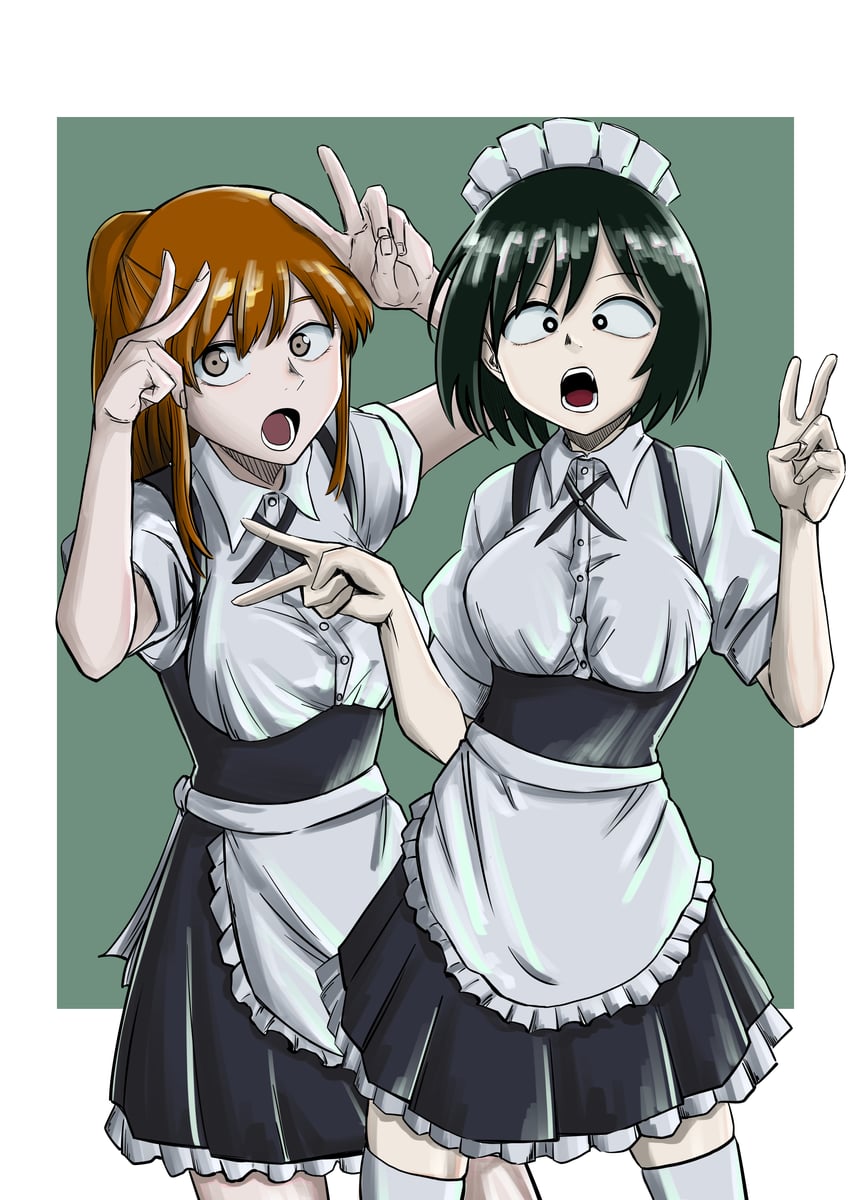 kohakobe midori and arisa (yofukashi no uta) drawn by asagaya_(colcol)