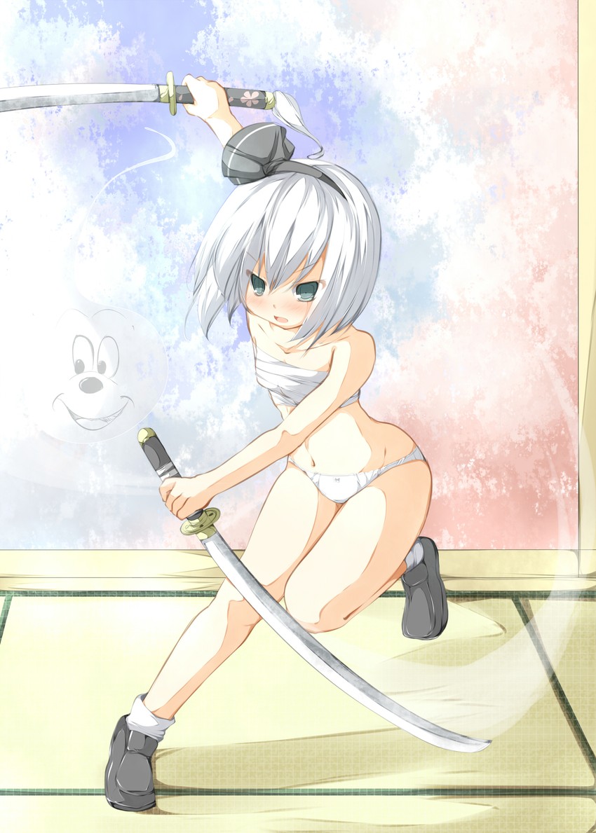 konpaku youmu and mickey mouse (touhou and 1 more) drawn by tabuchi_(tabuchisanchi)