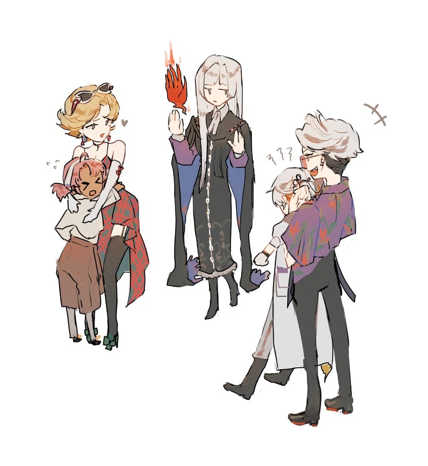 medicine pocket, dikke, pavia, sweetheart, and leilani (reverse:1999) drawn by karako_(red-tea)
