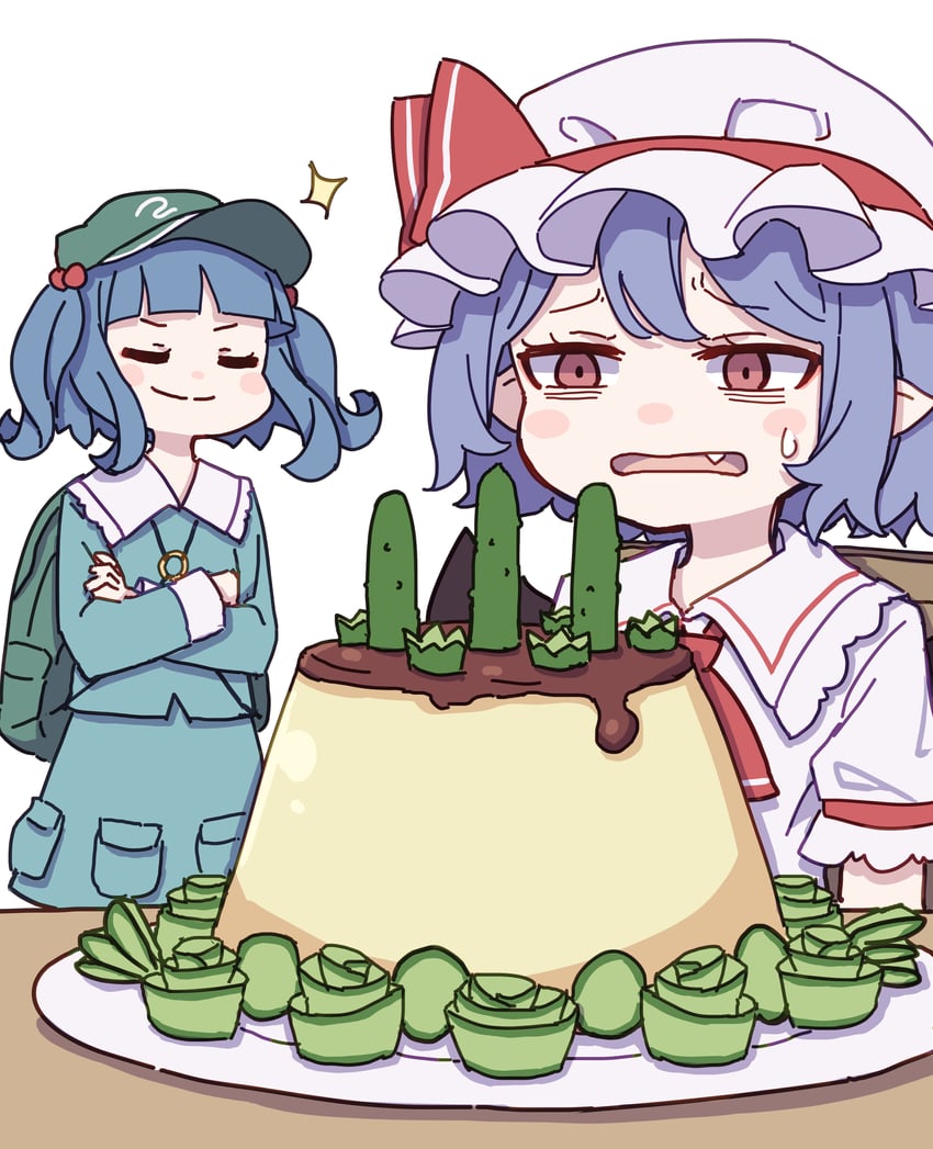 remilia scarlet and kawashiro nitori (touhou) drawn by kame_(kamepan44231)
