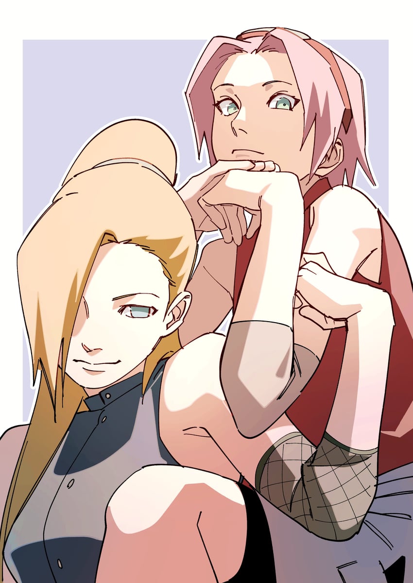 haruno sakura and yamanaka ino (naruto and 1 more) drawn by pnpk_1013