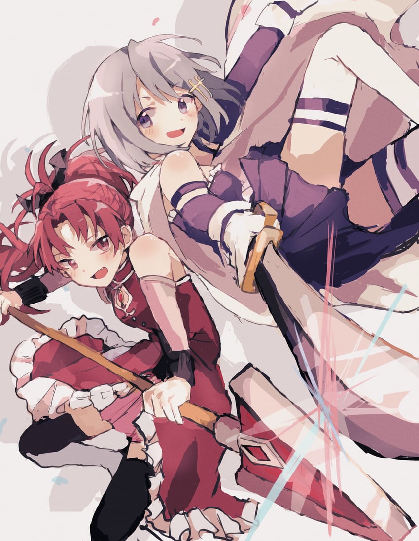 miki sayaka and sakura kyoko (mahou shoujo madoka magica) drawn by user_rtku3252