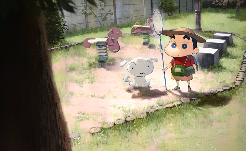 nohara shinnosuke and shiro (crayon shin-chan) drawn by matsuura_kento