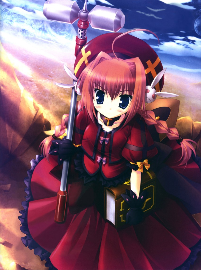 vita, graf eisen, and tome of the night sky (lyrical nanoha and 2 more) drawn by ikegami_akane