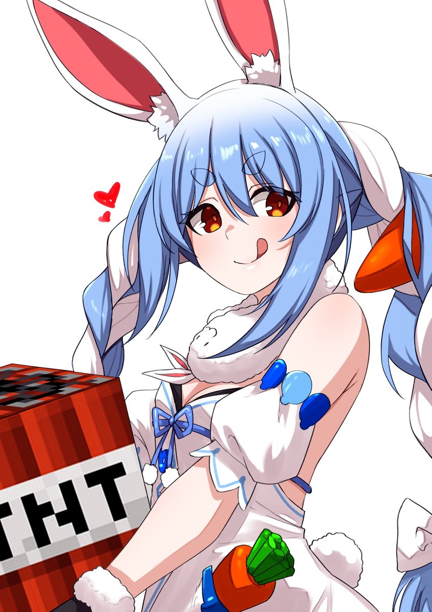 usada pekora and don-chan (hololive and 1 more) drawn by valefal_coneri
