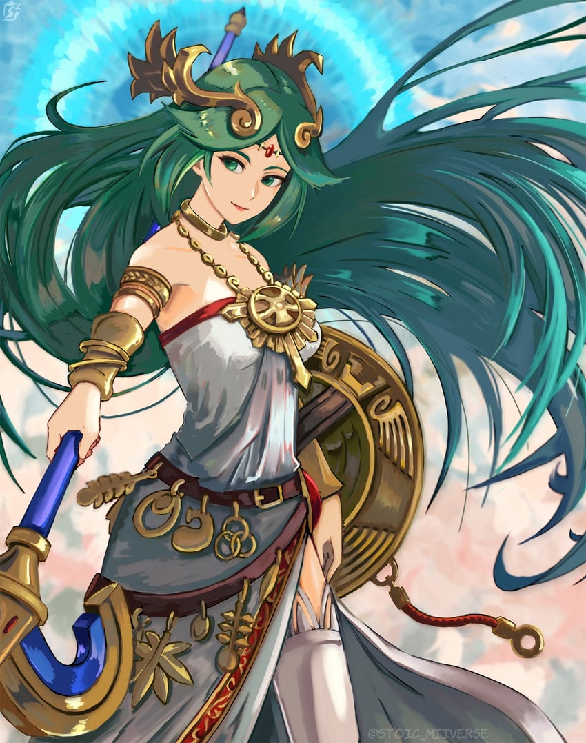 palutena (kid icarus and 1 more) drawn by stoic_seraphim