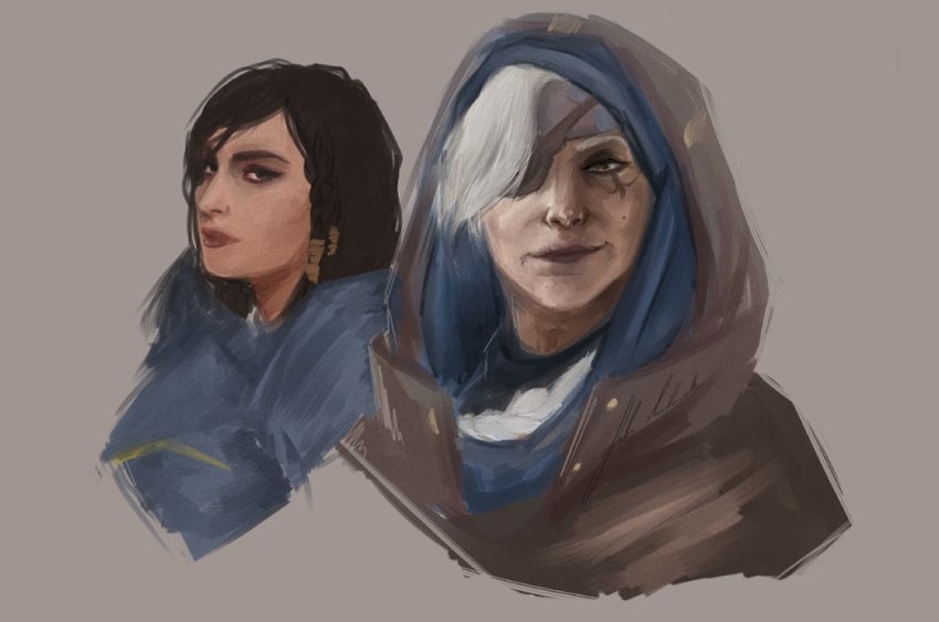 pharah and ana (overwatch and 1 more) drawn by julia_antoinette