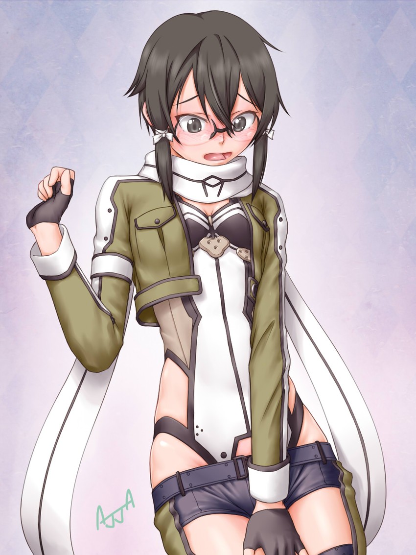 sinon and asada shino (sword art online) drawn by ^jj^