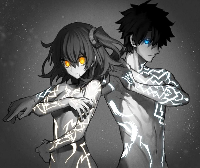 fujimaru ritsuka (fate and 1 more) drawn by routo