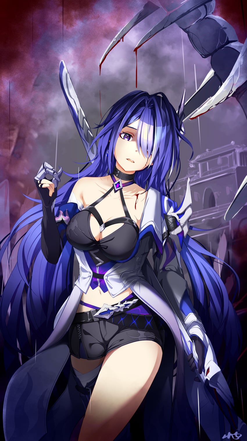 acheron (honkai and 1 more) drawn by feathermage
