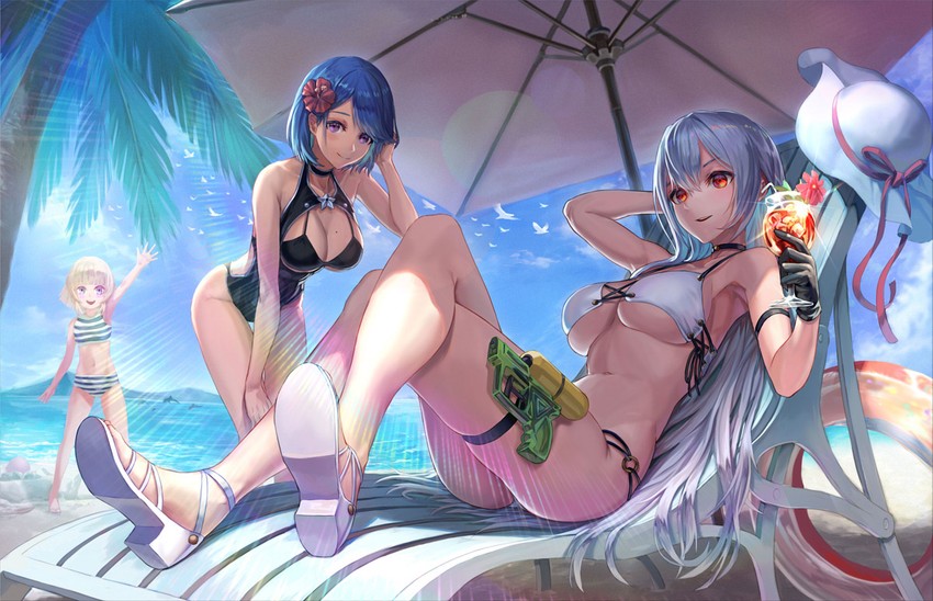chapayev, sovetskaya rossiya, and grozny (azur lane) drawn by saikoro_(et1312)