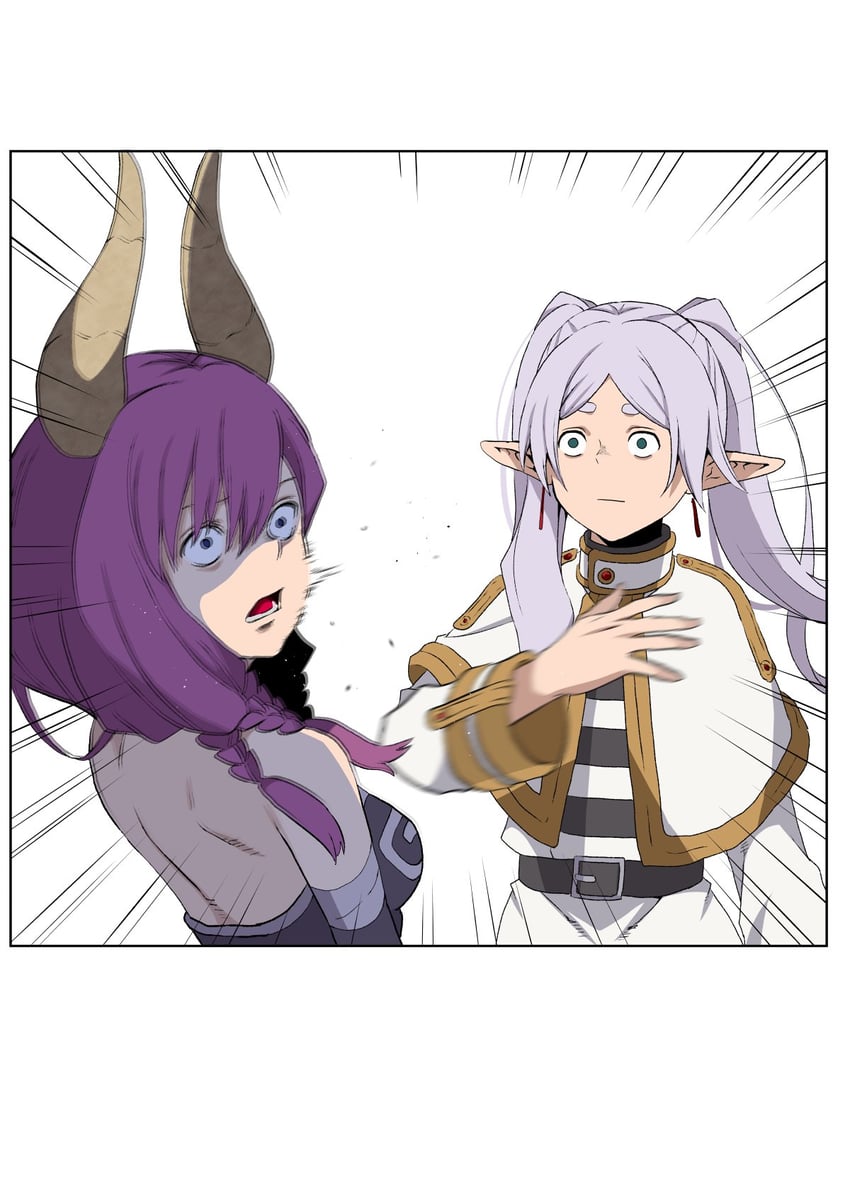 frieren and aura (sousou no frieren and 1 more) drawn by yasehattagi