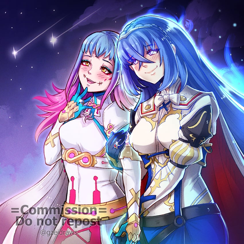panette and female alear (fire emblem and 1 more) drawn by gzei