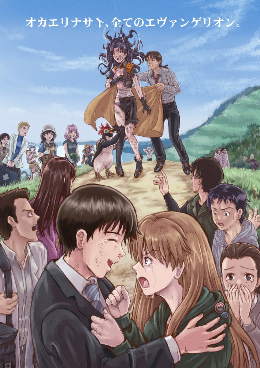 souryuu asuka langley, ayanami rei, ikari shinji, nagisa kaworu, katsuragi misato, and 9 more (neon genesis evangelion and 2 more) drawn by kazumina