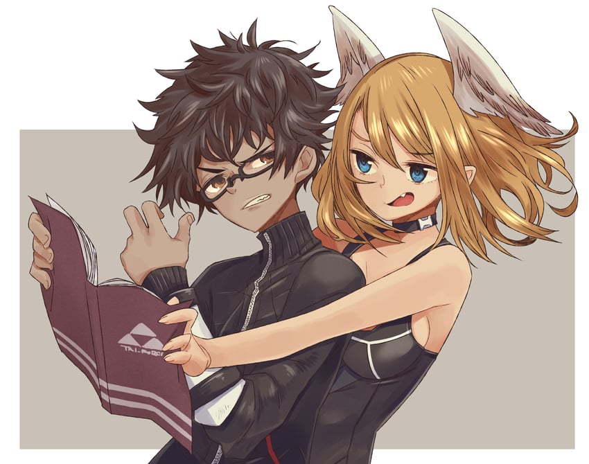 eunie and taion (xenoblade chronicles and 1 more) drawn by eushima_(sgr)