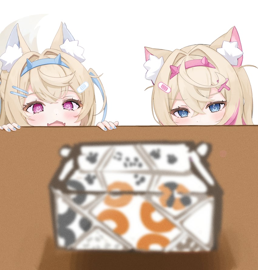 fuwawa abyssgard and mococo abyssgard (hololive and 1 more) drawn by paru_(parunprunpa)