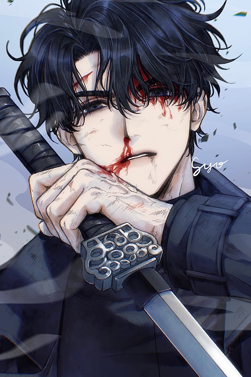 yoo joonghyuk (omniscient reader's viewpoint) drawn by gyo_(gyoza143gyoza)