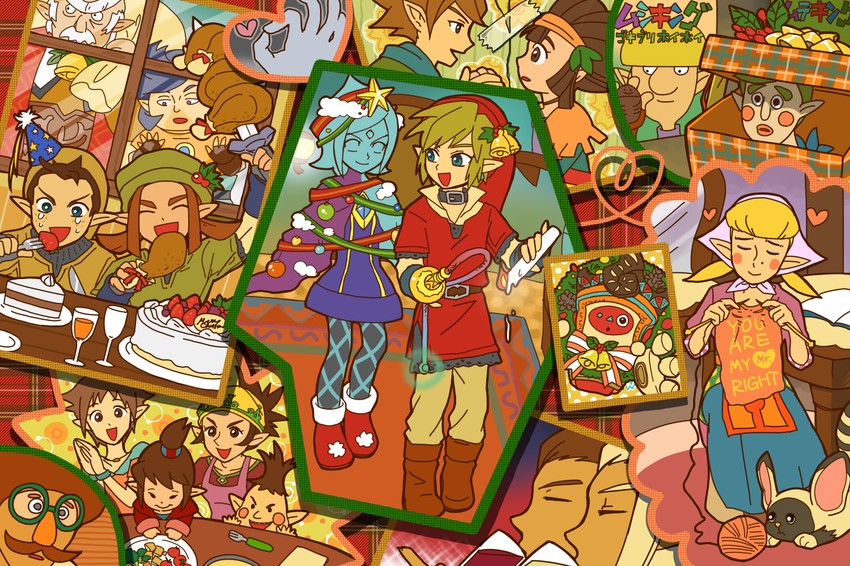 link, fi, karane, scrapper, remlit, and 14 more (the legend of zelda and 1 more) drawn by furono_(fuloru)