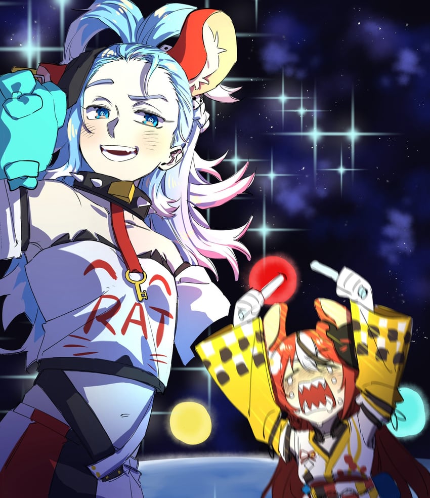 hakos baelz and kobo kanaeru (hololive and 2 more) drawn by gamja5126
