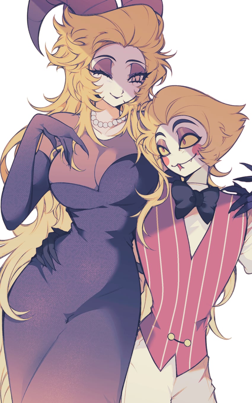 lucifer morningstar and lilith (hazbin hotel) drawn by user_jjmr2537
