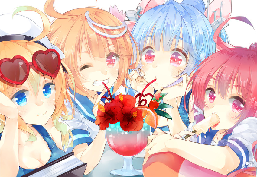 i-19, i-58, i-8, and i-168 (kantai collection) drawn by peke_(xoxo_melon)