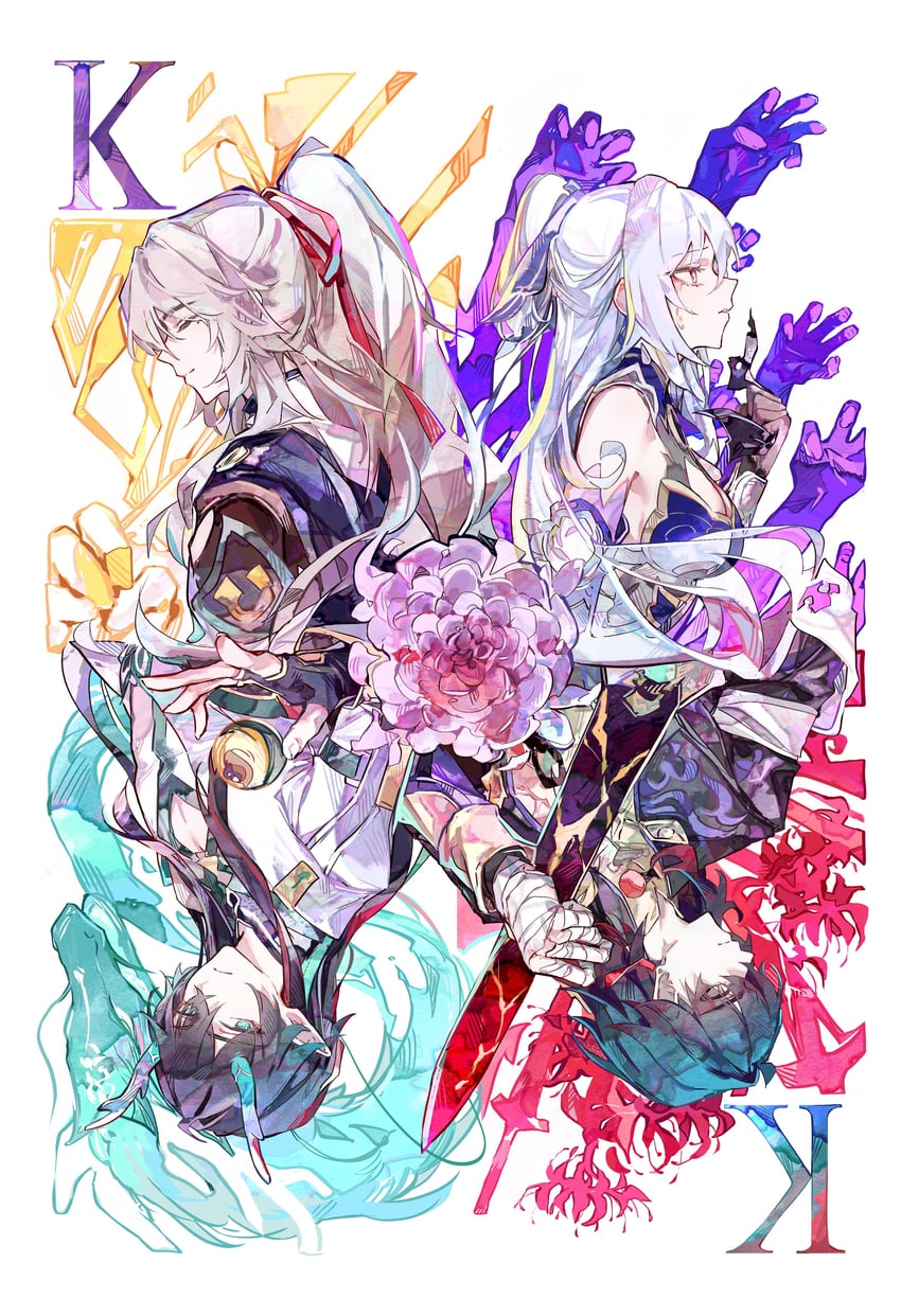 dan heng, blade, jingliu, jing yuan, and lightning-lord (honkai and 1 more) drawn by cocoballking