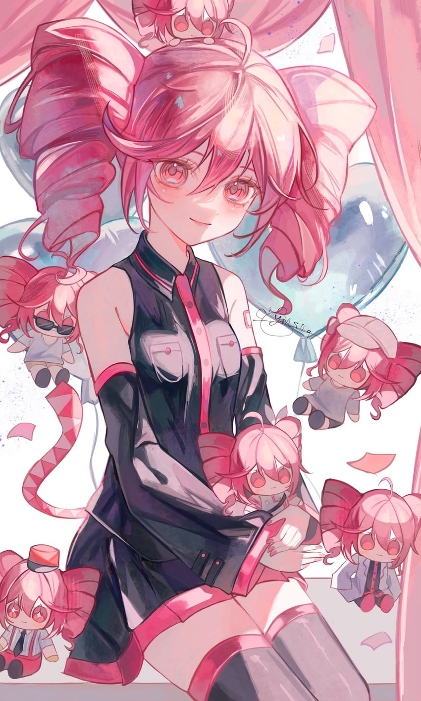 kasane teto (utau and 5 more) drawn by yena_s