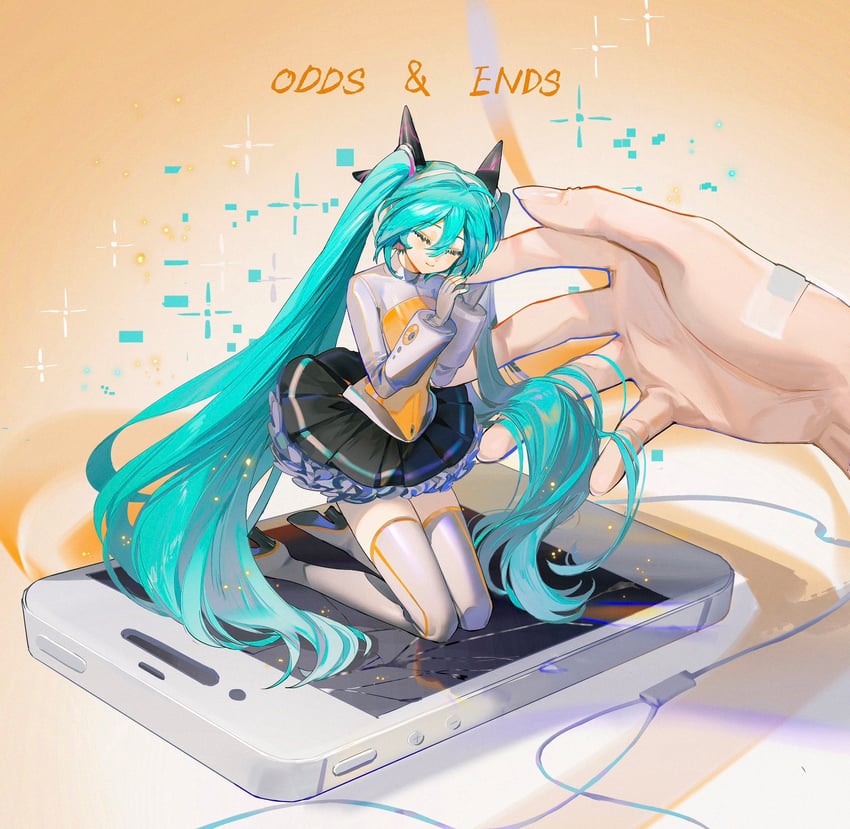 hatsune miku (vocaloid and 2 more) drawn by rumoon
