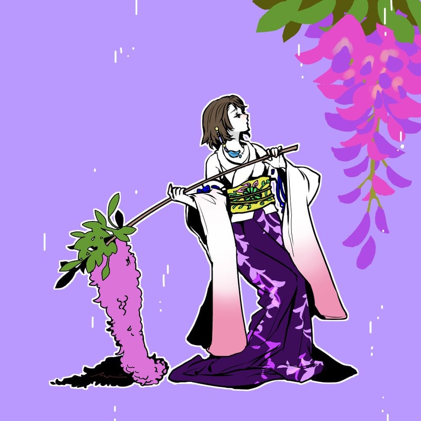 yuna (final fantasy and 1 more) drawn by mochi_(hanamaruudondesu)