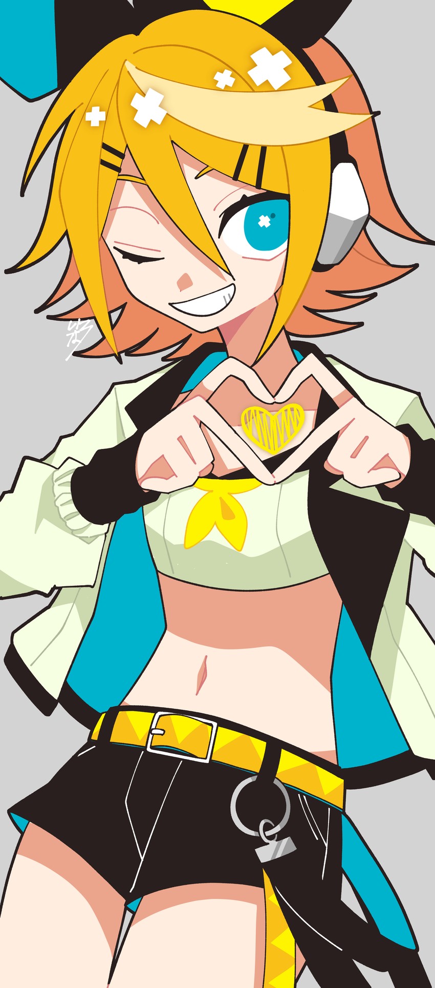 kagamine rin (vocaloid and 1 more) drawn by iroha_(hourai_24)
