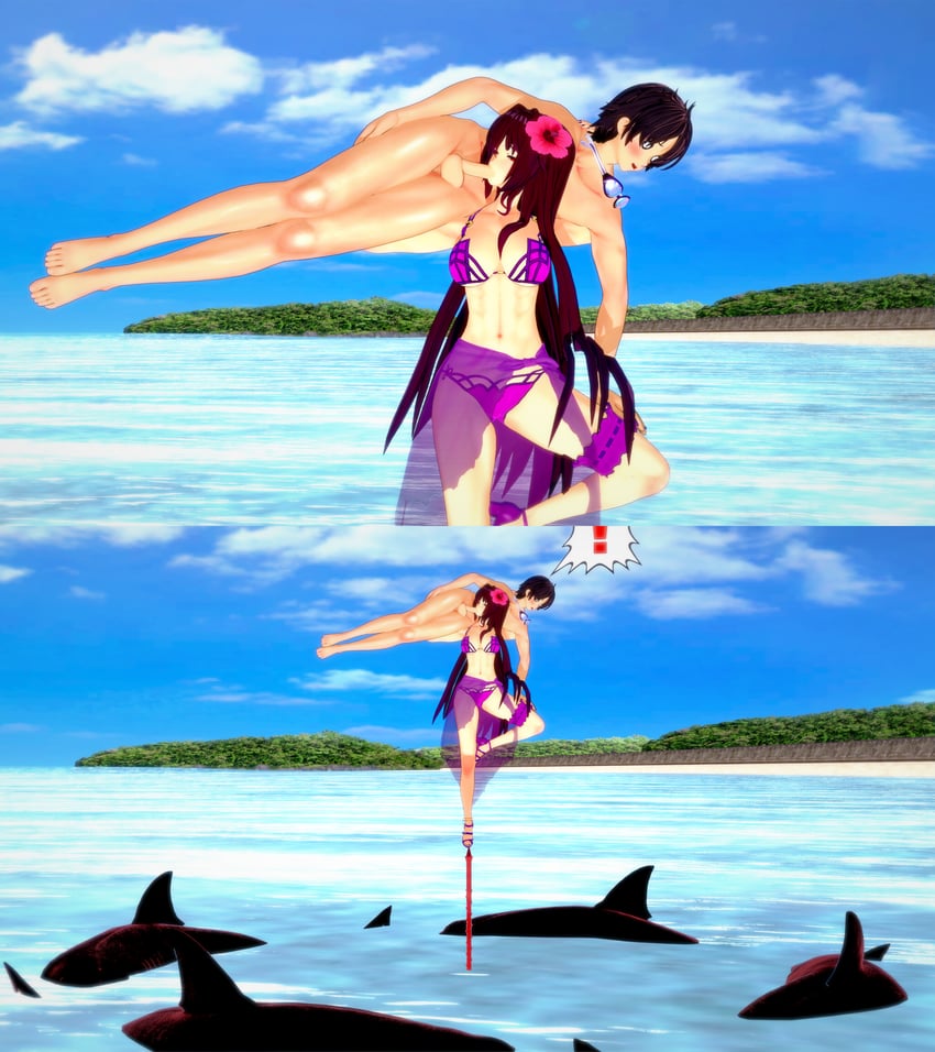 fujimaru ritsuka and scathach (fate and 1 more) drawn by nyal_(nyalurker)