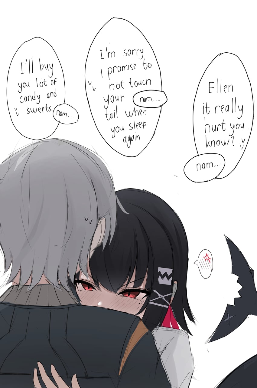 ellen joe and wise (zenless zone zero) drawn by namikare
