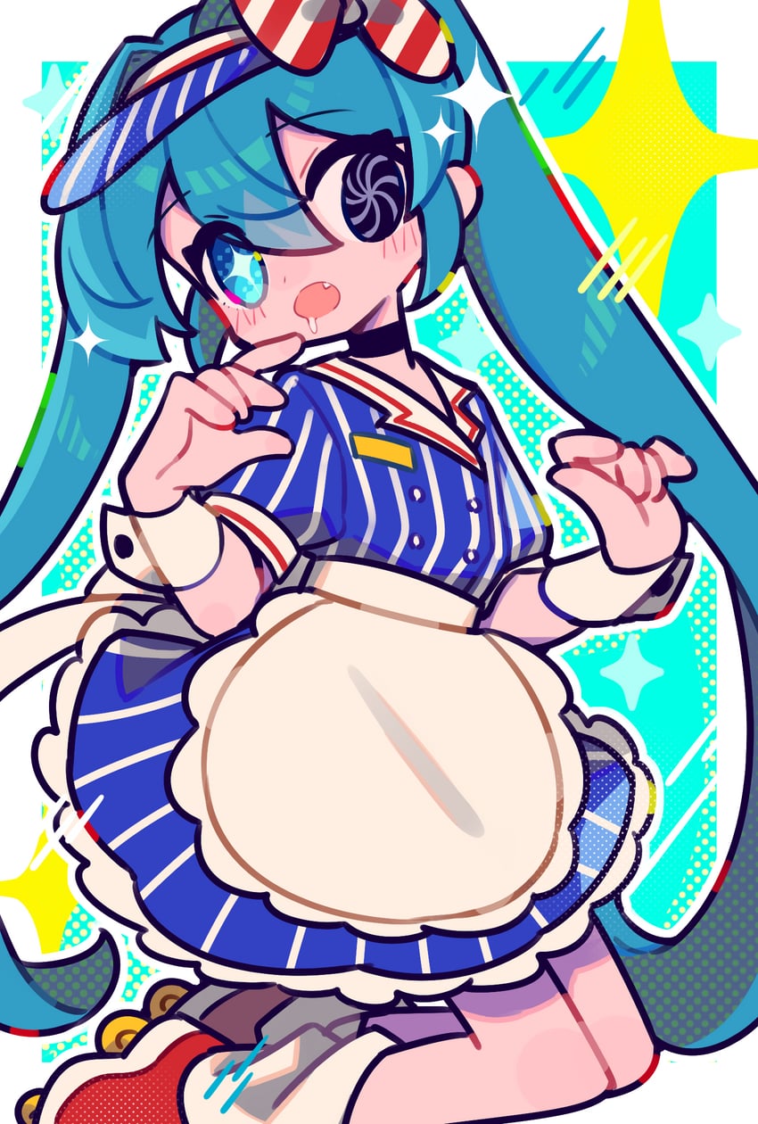 hatsune miku (vocaloid and 1 more) drawn by honoca6190