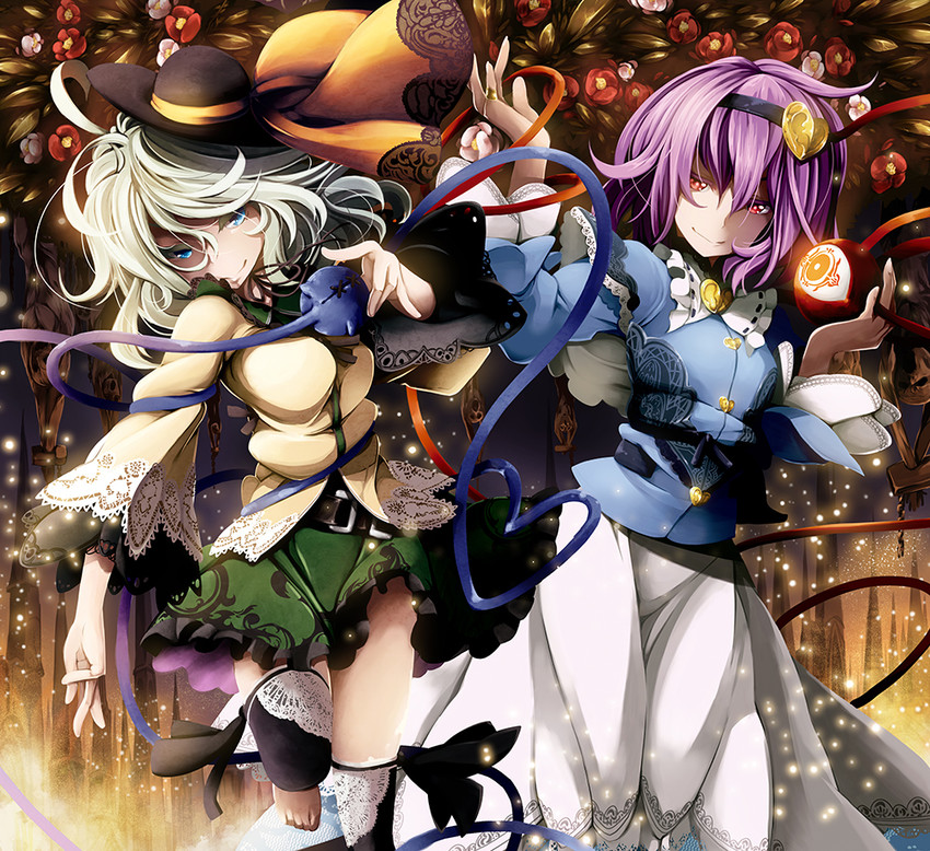 komeiji koishi and komeiji satori (touhou) drawn by ishida_kazuma