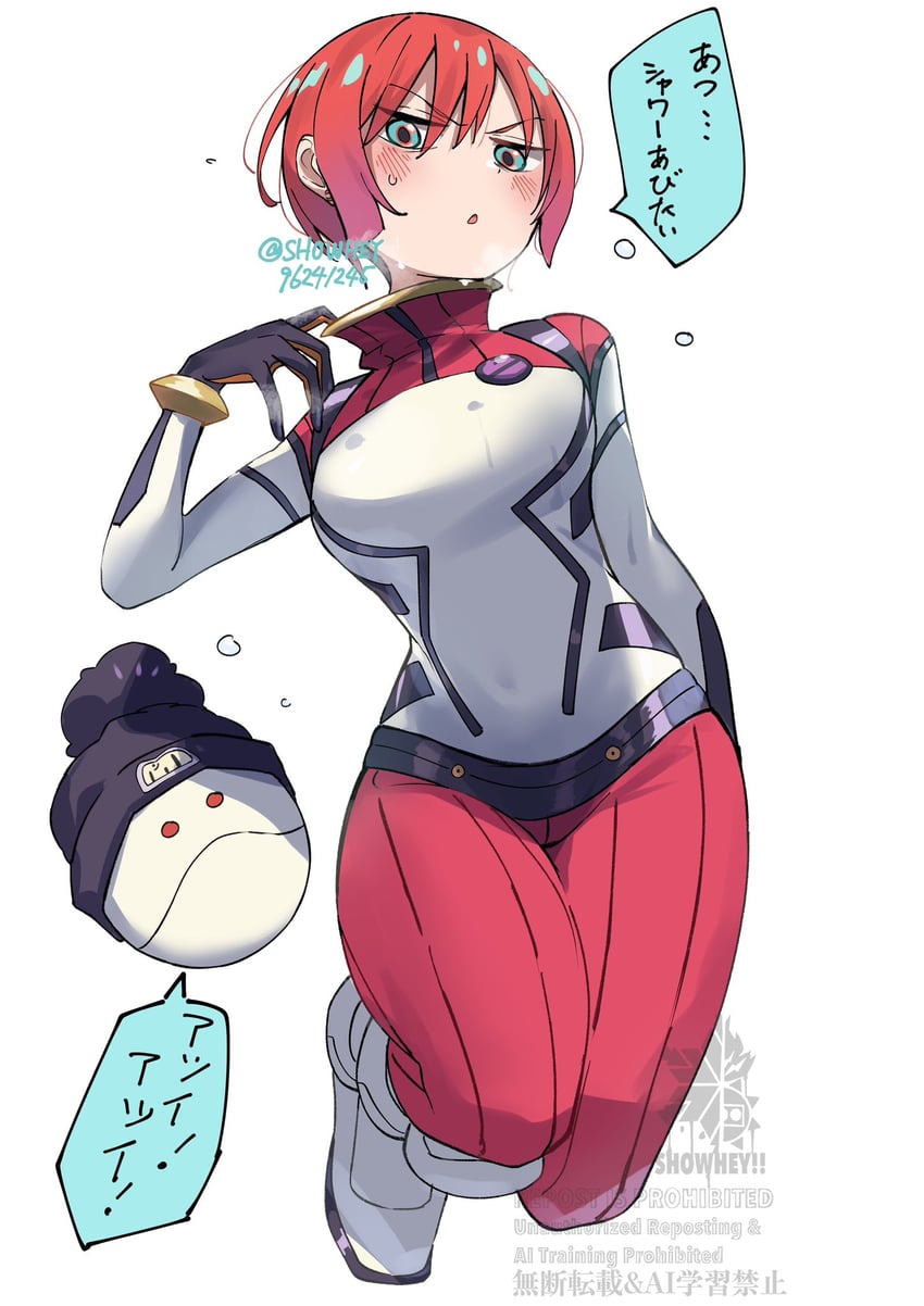 amate yuzuriha and haro (gundam and 1 more) drawn by showhey!!