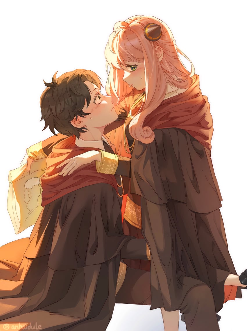 anya and damian desmond (spy x family) drawn by dule_(anhaidule)