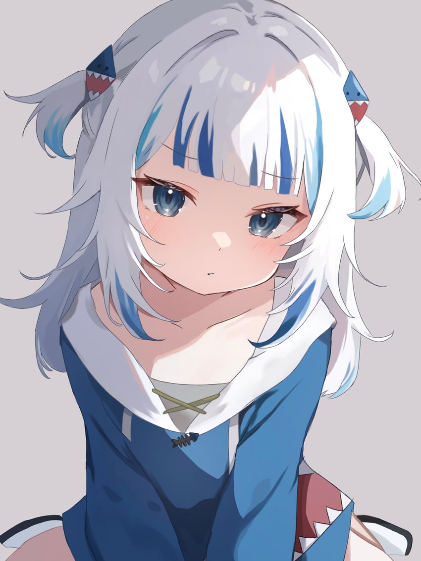 gawr gura (hololive and 1 more) drawn by yukimochi_(ykillust)