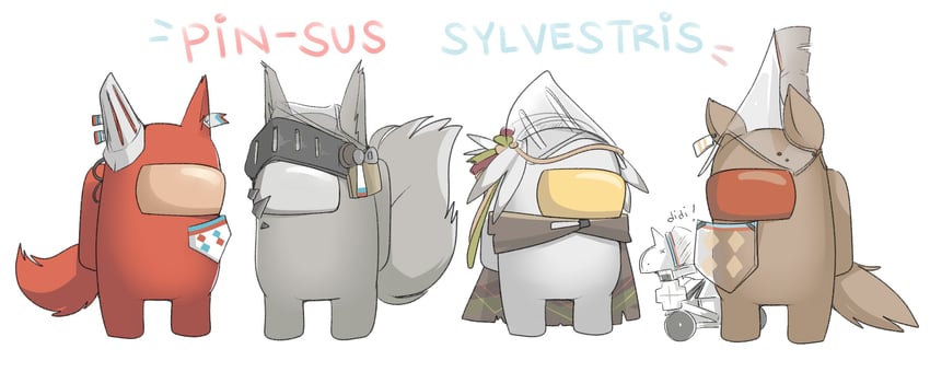 flametail, fartooth, ashlock, wild mane, and justice knight (arknights and 1 more) drawn by breadcrumble