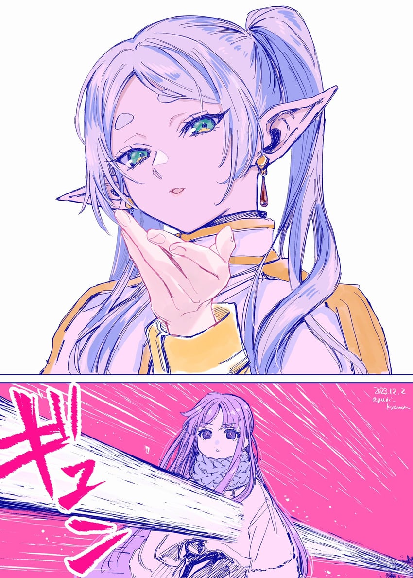 frieren and fern (sousou no frieren) drawn by yuri_kyanon