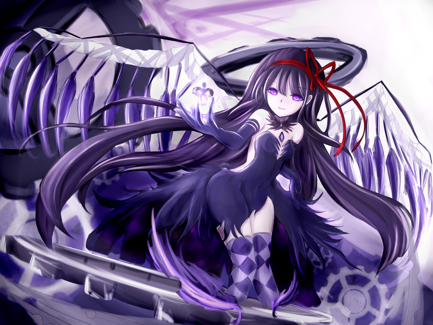 akemi homura and akuma homura (mahou shoujo madoka magica and 1 more) drawn by vicious_kage