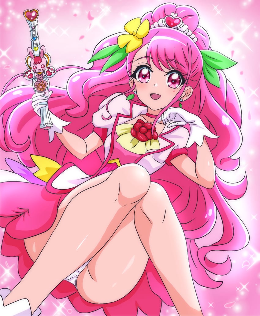 hanadera nodoka, cure grace, and rabirin (precure and 1 more) drawn by manga_sakuga_(precure)