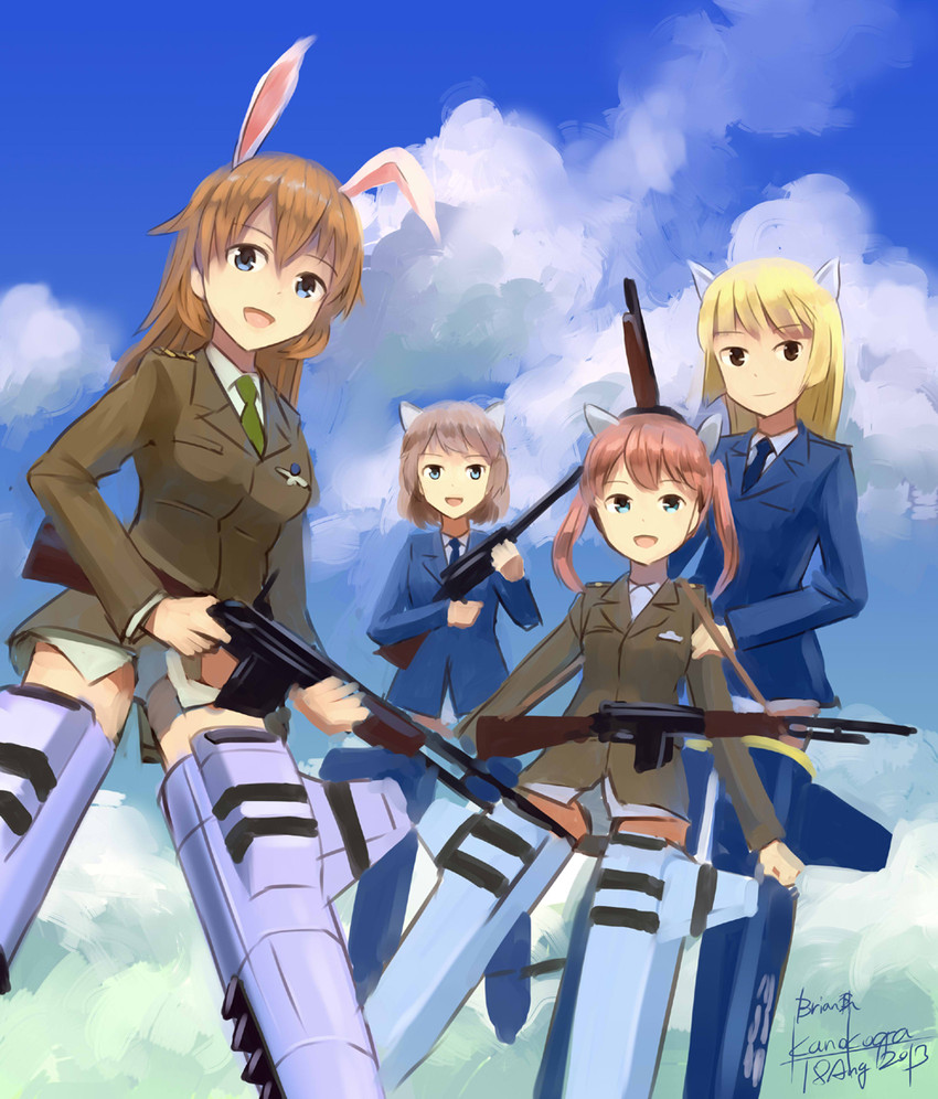 charlotte e. yeager, marian e. carl, francie gerard, and cecilia e harris (world witches series and 3 more) drawn by kanokoga
