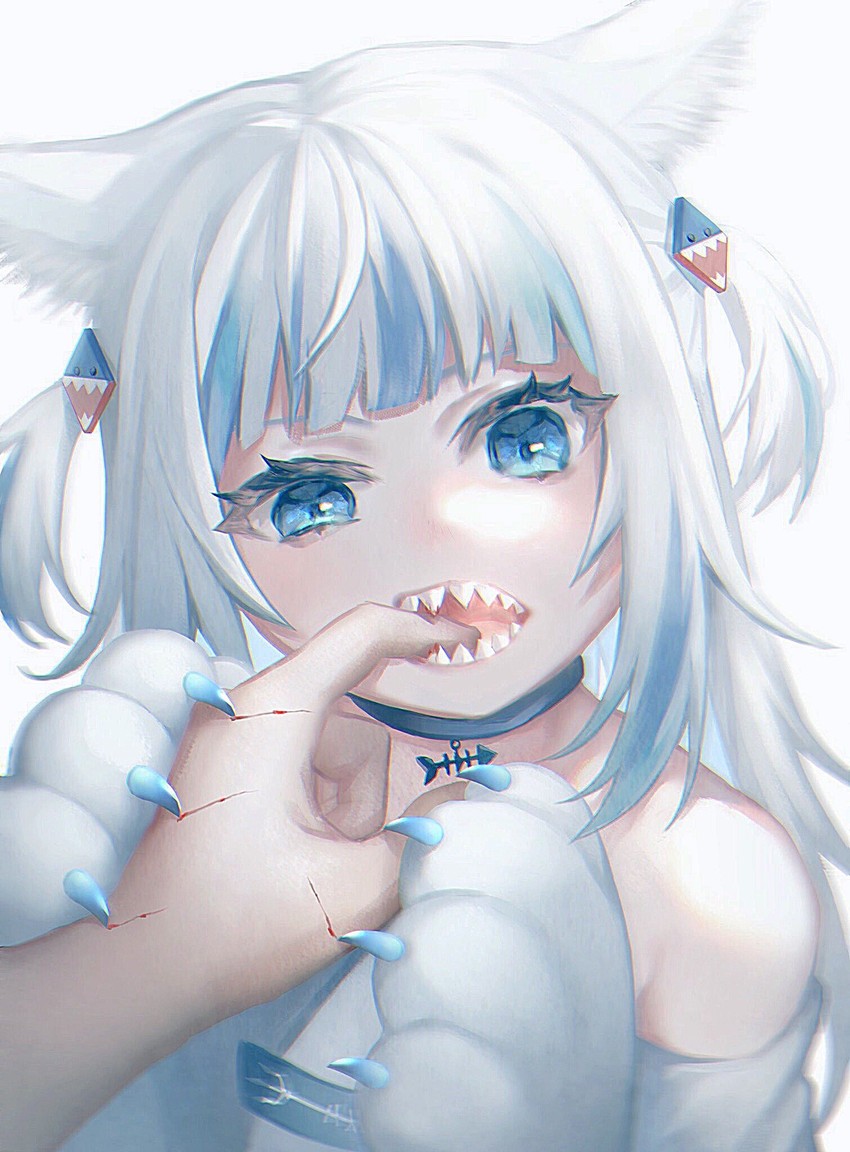 gawr gura (hololive and 1 more) drawn by mikemomonga