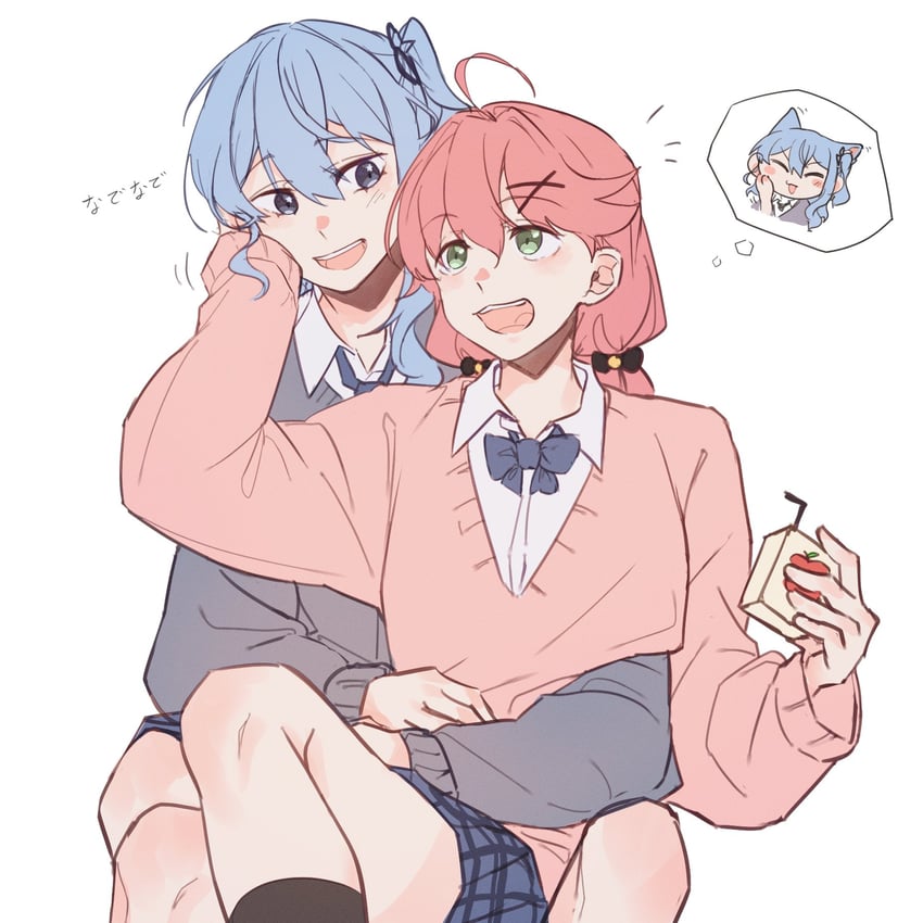 hoshimachi suisei and sakura miko (hololive and 1 more) drawn by sakgi