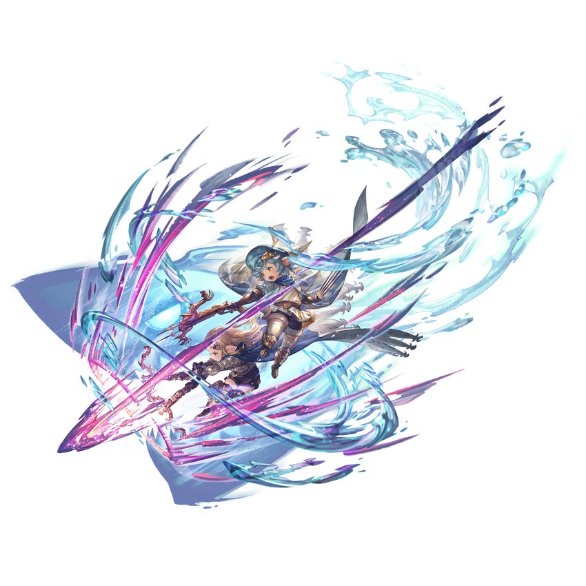 milleore and sahli lao (granblue fantasy) drawn by minaba_hideo